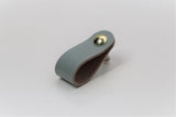 Leather Drawer Pull/Handle/Knob - Pale Blue
