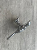 Pair Of Bird Knobs - Silver