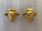 The Hatted Skull Knob - Old Gold