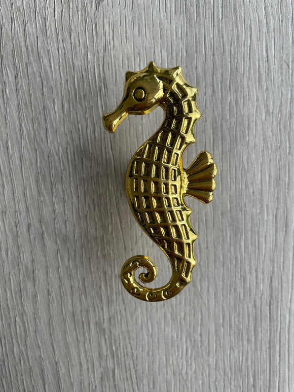 Seahorse Knob - Old Gold Finish (Premium)