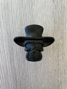 The Hatted Skull Knob - Black