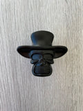 The Hatted Skull Knob - Black