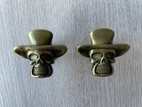 The Hatted Skull Knob - Bronze