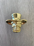 The Hatted Skull Knob - Gold