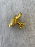 The Hatted Skull Knob - Old Gold