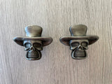 The Hatted Skull Knob - Pewter