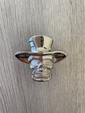 The Hatted Skull Knob - Silver