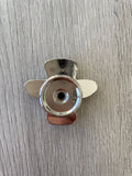 The Hatted Skull Knob - Silver