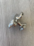 The Hatted Skull Knob - Silver