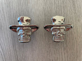 The Hatted Skull Knob - Silver