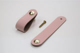 Leather Drawer Pull/Handle/Knob - Pink