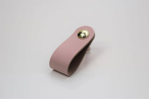 Leather Drawer Pull/Handle/Knob - Pink