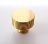 Solid Brass Knob Modern -Brass Brushed