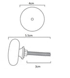 Brass Edge Check Print Wood & Acrylic Knob